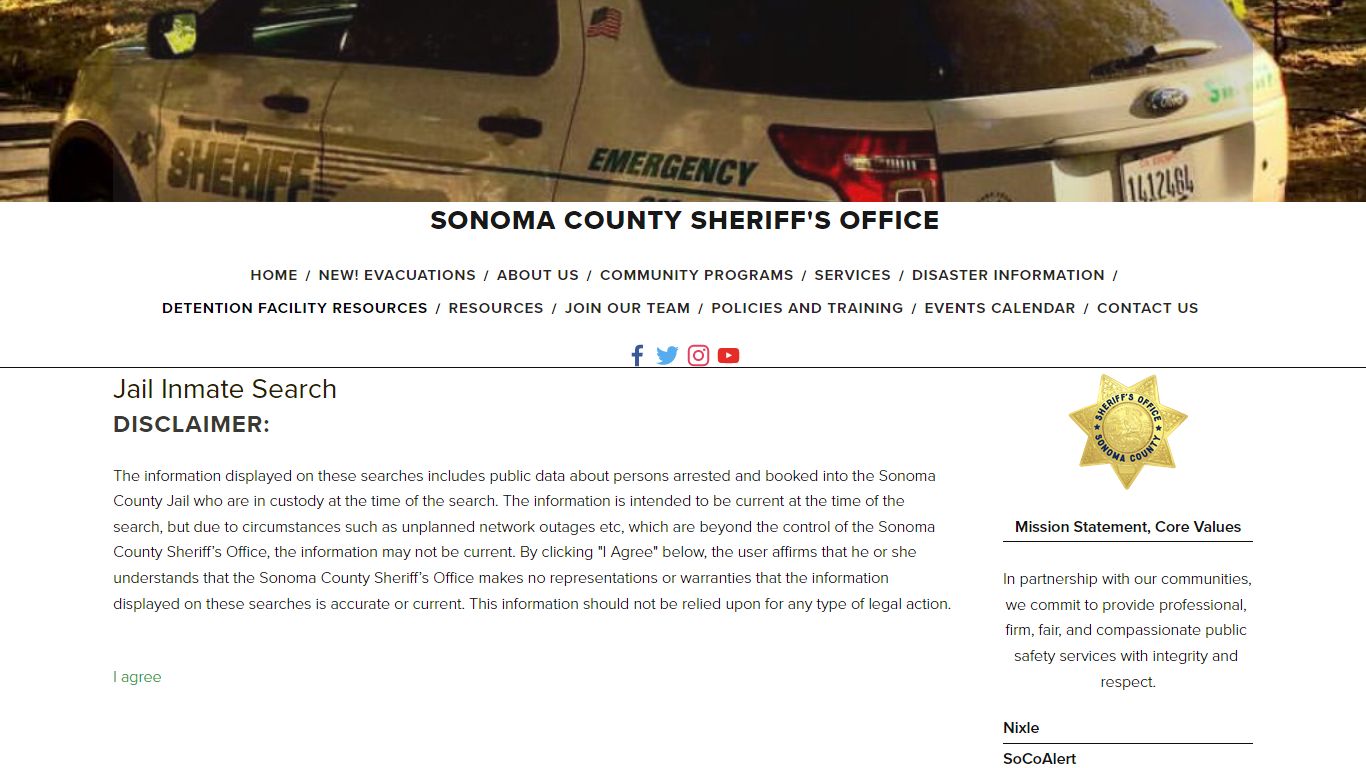 Jail Inmate Search - Sonoma County Sheriff's Office